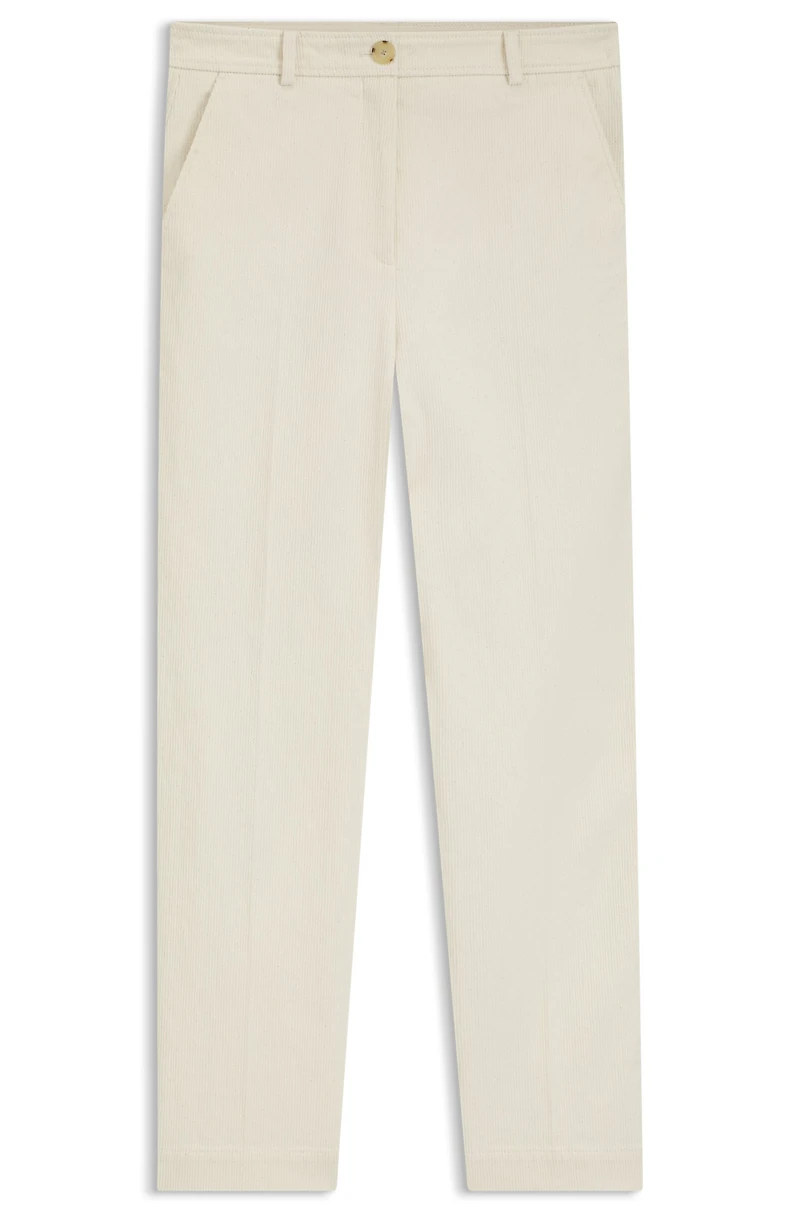 Regular-fit trousers cotton-blend corduroy