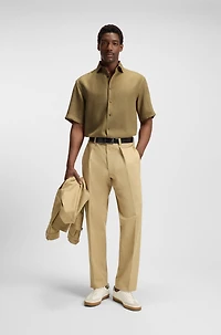 BECKHAM x BOSS relaxed-fit shirt linen