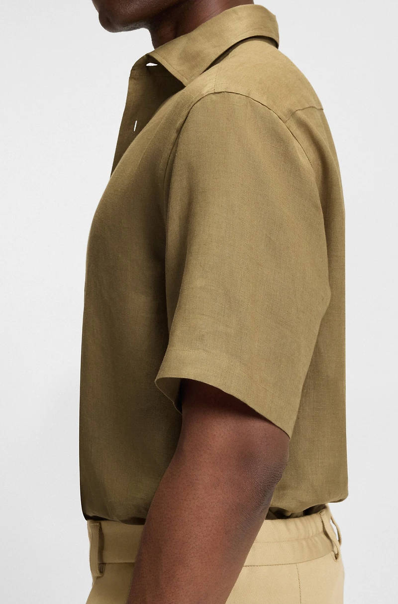 BECKHAM x BOSS relaxed-fit shirt linen
