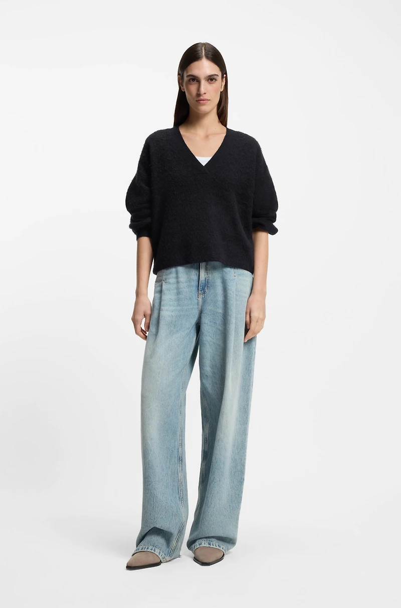 V-neck sweater a relaxed fit