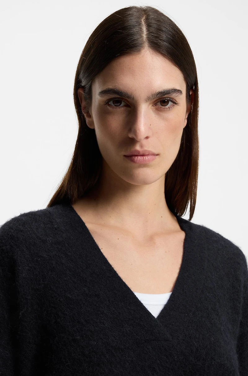 V-neck sweater a relaxed fit