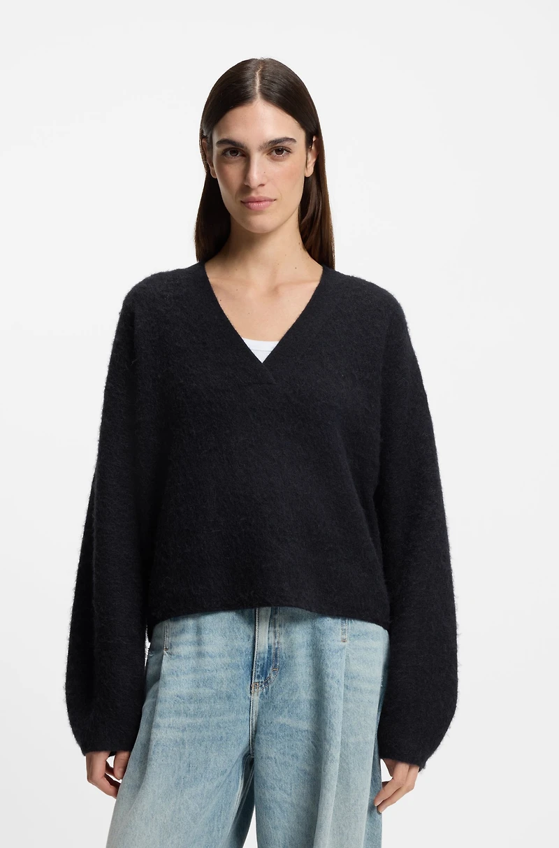 V-neck sweater a relaxed fit