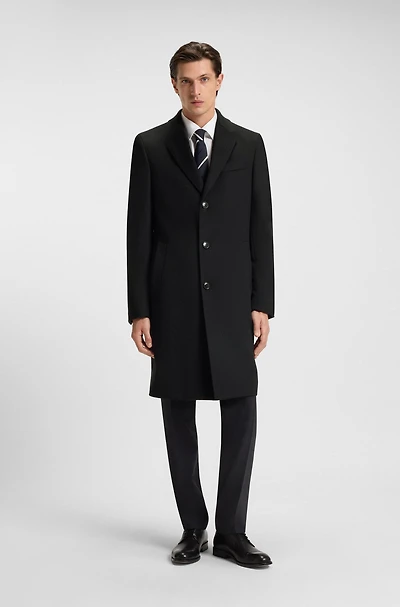 Wool-cashmere coat a slim fit