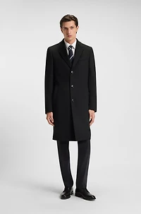 Wool-cashmere coat a slim fit