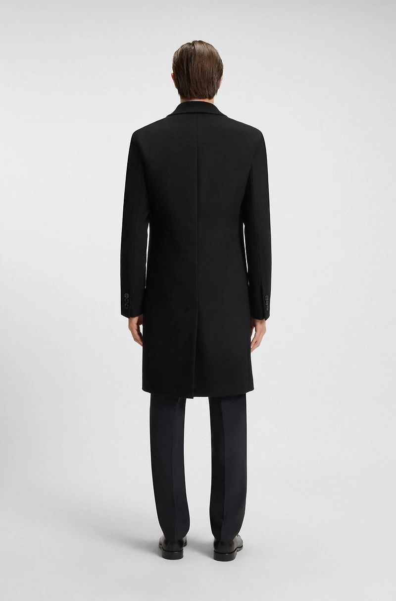 Wool-cashmere coat a slim fit