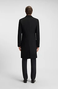 Wool-cashmere coat a slim fit