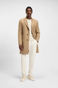 Wool-cashmere coat a slim fit