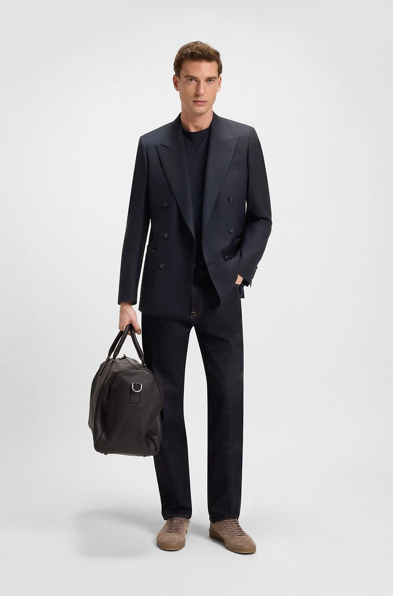 BECKHAM x BOSS double-breasted blazer stretch wool