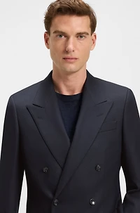 BECKHAM x BOSS double-breasted blazer stretch wool