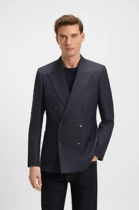 BECKHAM x BOSS double-breasted blazer stretch wool