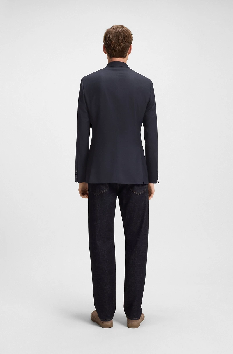 BECKHAM x BOSS double-breasted blazer stretch wool