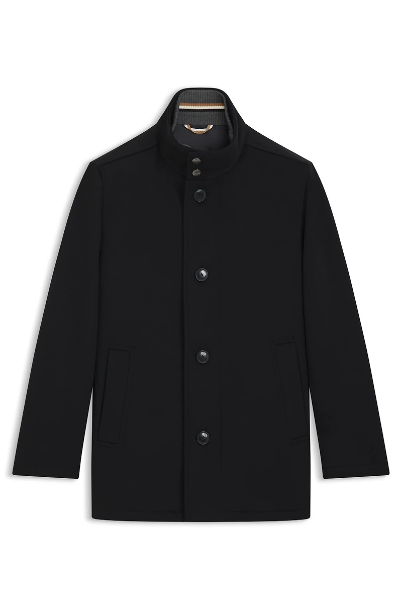 Relaxed-fit car coat virgin wool and cashmere
