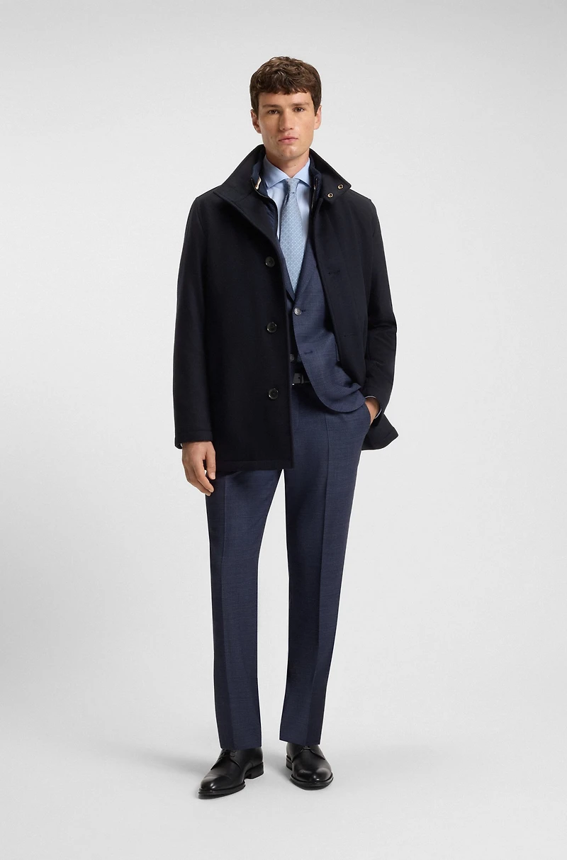 Wool-cashmere coat a relaxed fit