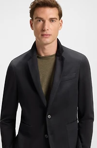 BECKHAM x BOSS blazer a melange cotton blend