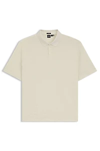 Monogram-jacquard polo shirt mercerised cotton