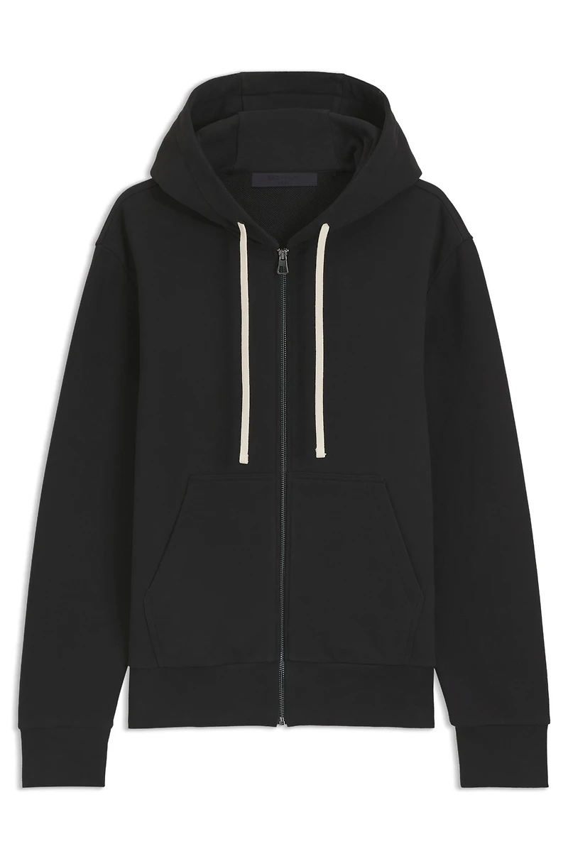 BECKHAM x BOSS zip-up hoodie mercerised cotton terry