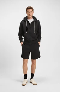 BECKHAM x BOSS zip-up hoodie mercerised cotton terry