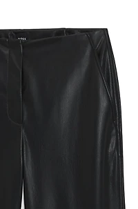 Straight-leg trousers faux leather