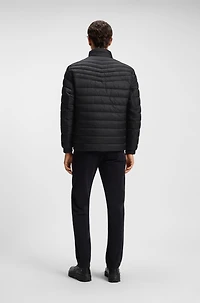 Mixed-quilting jacket with water-repellent finish