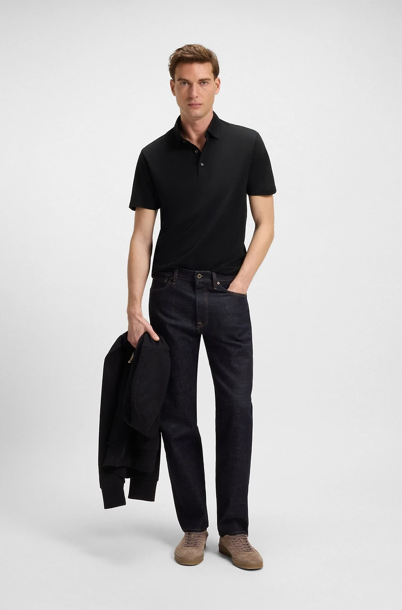 BECKHAM x BOSS polo shirt cotton and silk