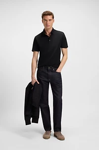 BECKHAM x BOSS polo shirt cotton and silk