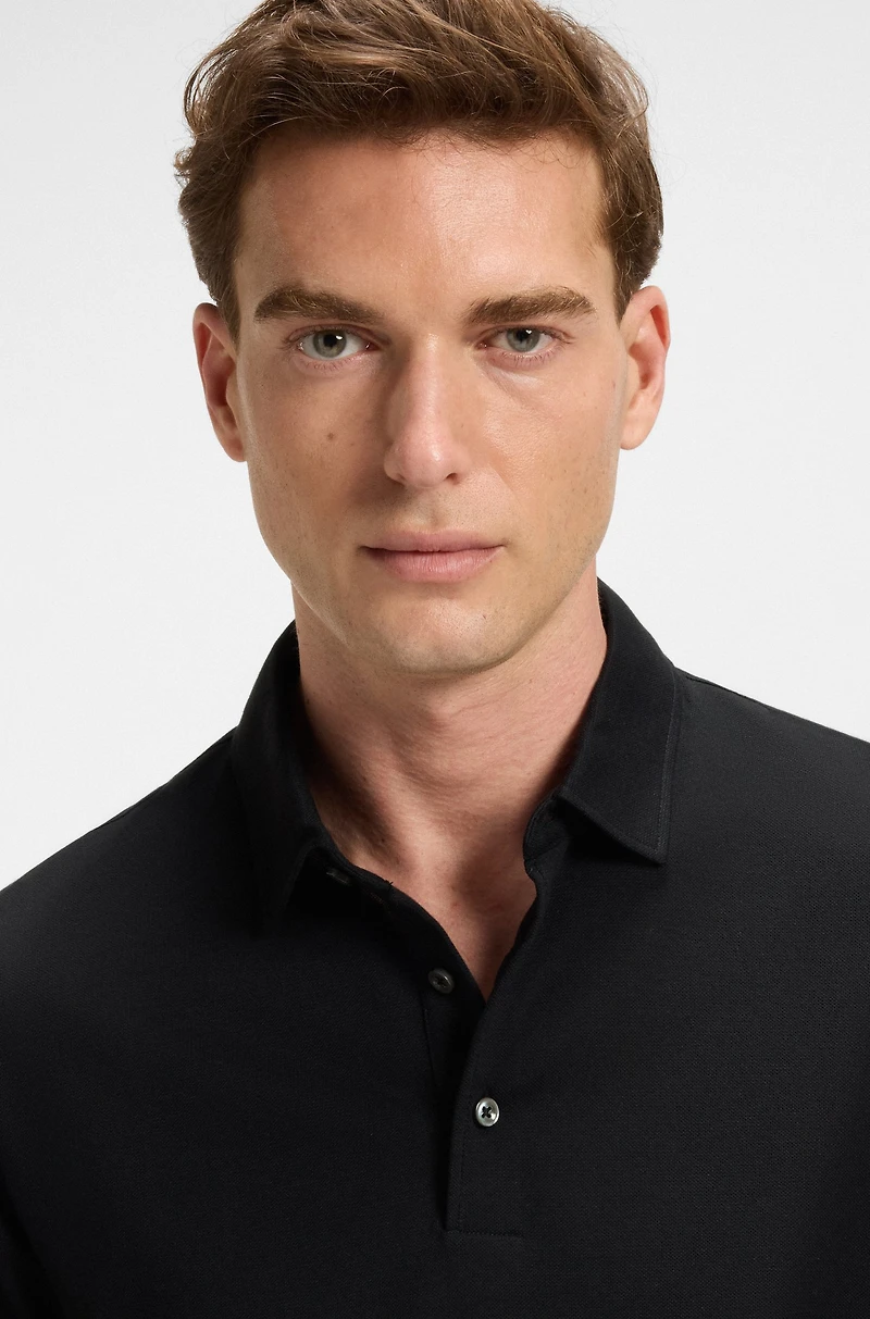 BECKHAM x BOSS polo shirt cotton and silk