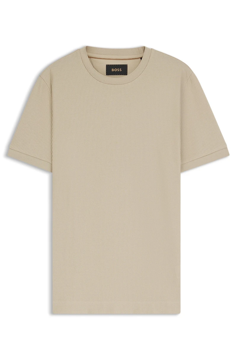 Regular-fit T-shirt structured cotton