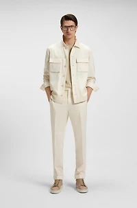 Regular-fit T-shirt structured cotton