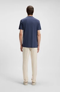 Double-collar T-shirt cotton and silk