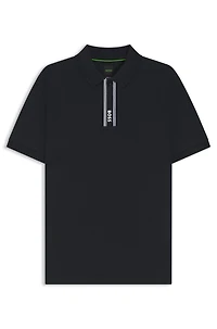 Paddy polo shirt with striped placket and logo