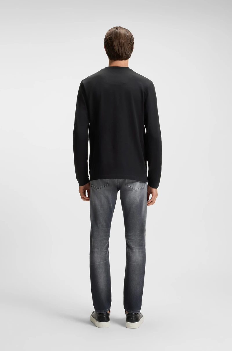 Micro-pattern T-shirt mercerised cotton