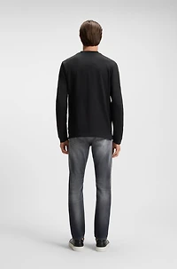 Micro-pattern T-shirt mercerised cotton