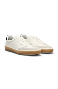 BECKHAM x BOSS leather trainers with suede trims