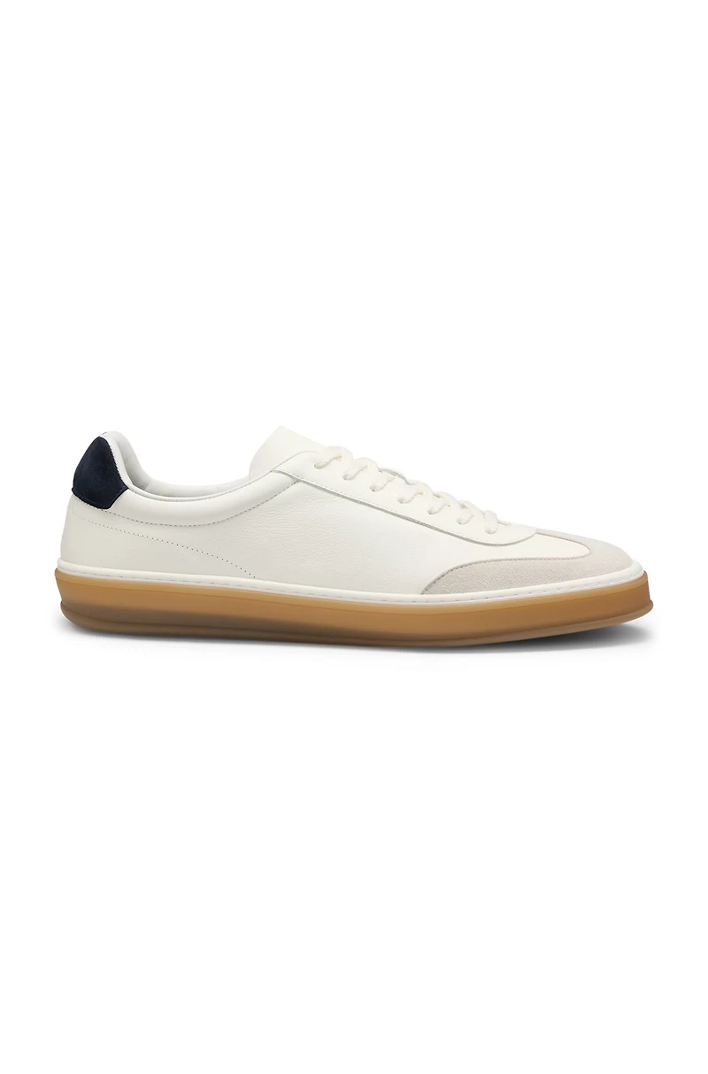 BECKHAM x BOSS leather trainers with suede trims