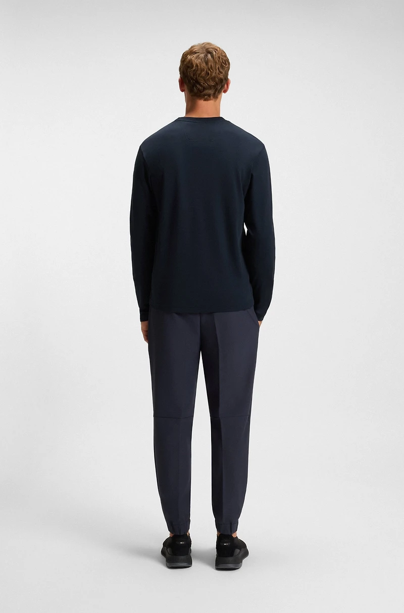 Tonal-artwork T-shirt interlock cotton