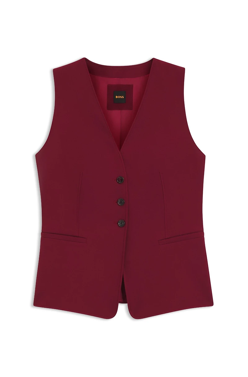 Adjustable waistcoat stretch crepe
