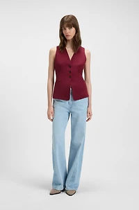 Adjustable waistcoat stretch crepe