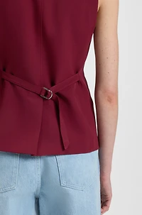 Adjustable waistcoat stretch crepe
