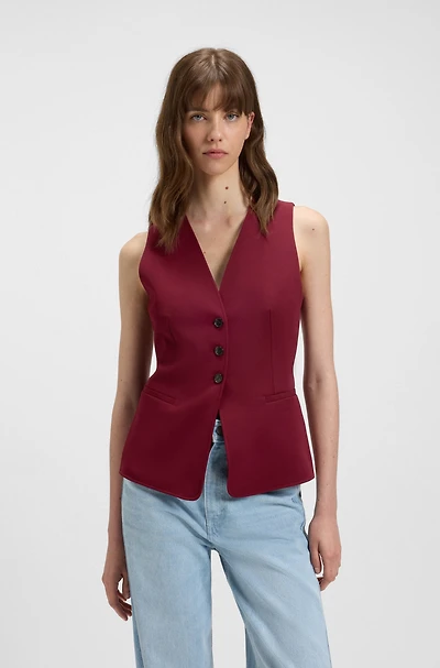 Adjustable waistcoat stretch crepe