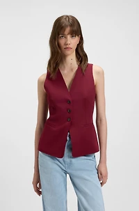 Adjustable waistcoat stretch crepe