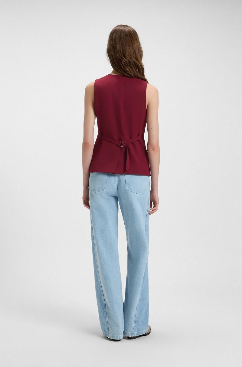 Adjustable waistcoat stretch crepe