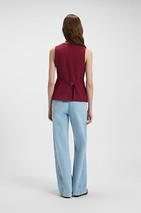 Adjustable waistcoat stretch crepe