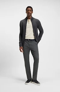 Slim-fit trousers brushed herringbone