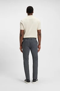 Slim-fit trousers brushed herringbone
