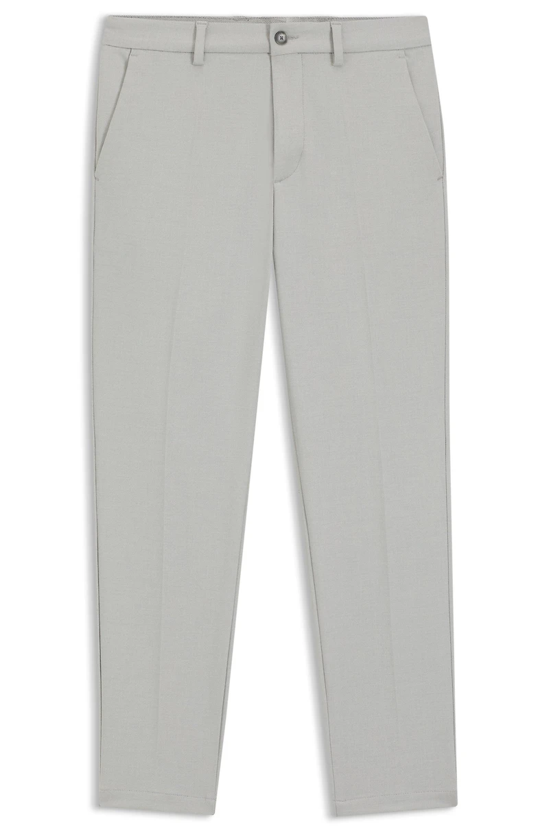 Stain-repellent slim-fit trousers stretch dobby