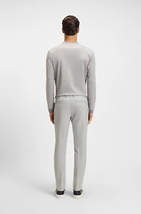 Stain-repellent slim-fit trousers stretch dobby