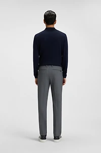 Stain-repellent slim-fit trousers stretch dobby