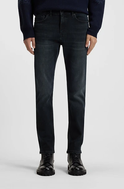 Delaware blue-black slim-fit jeans soft-motion denim
