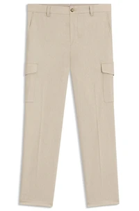 Tapered-fit trousers wool, cotton, cashmere and stretch