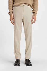 Tapered-fit trousers wool, cotton, cashmere and stretch